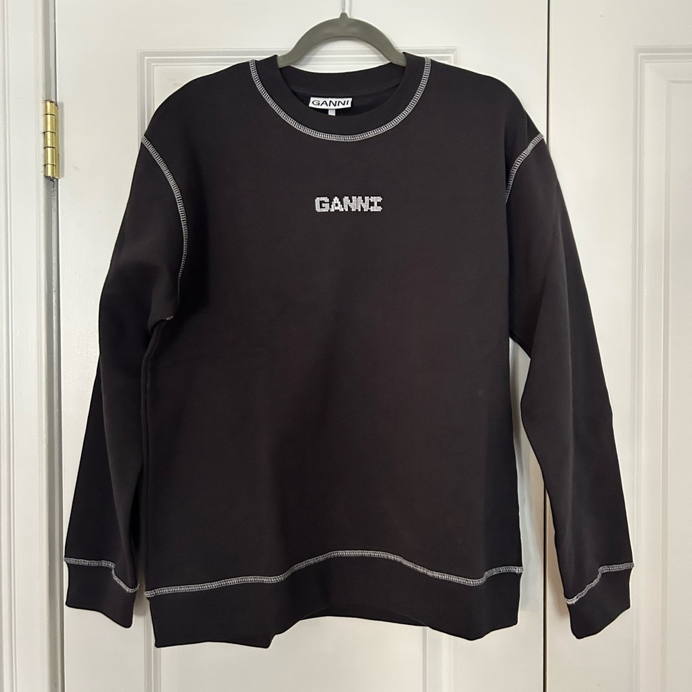 NWT GANNI Isoli Relaxed Sweatshirt Size S